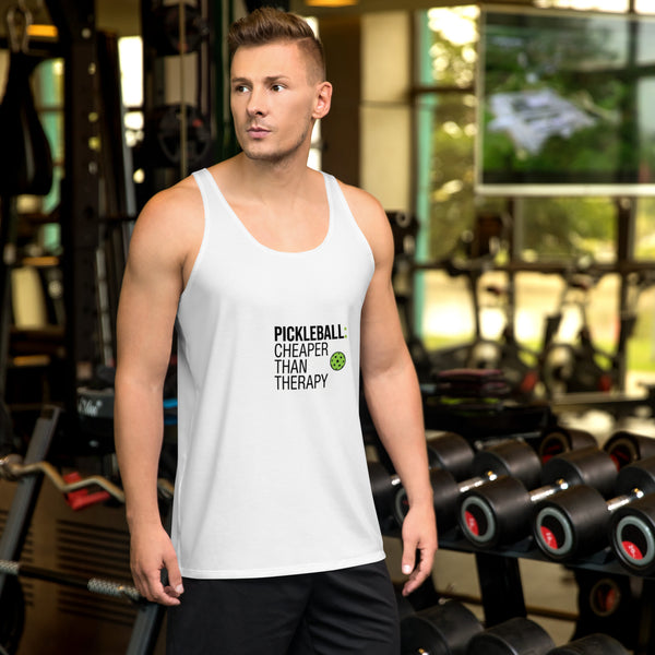 Pickleball: Cheaper Than Therapy - Pickleball Tank Top